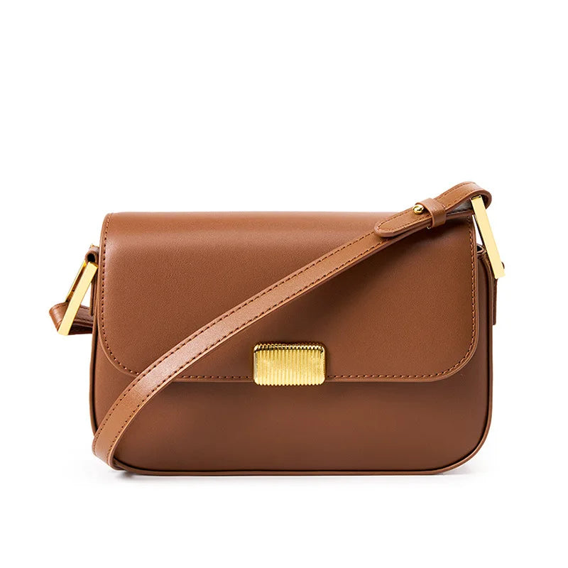 Thalia | Brown Leather Crossbody Bag