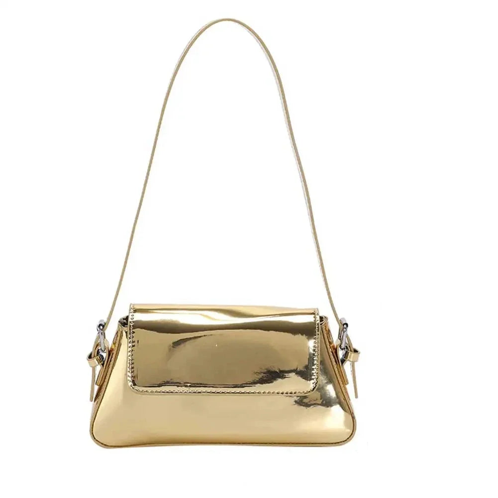 Gold shoulder bag