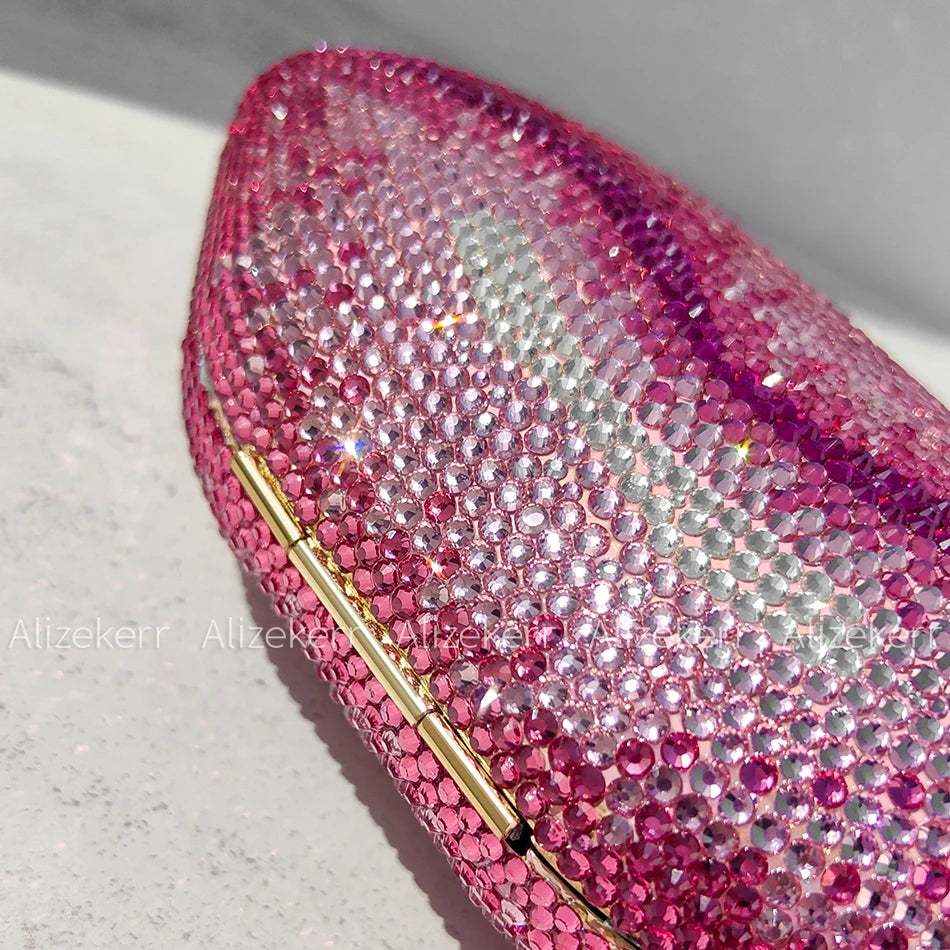 Maïté | Lips Crystal Evening Handbag