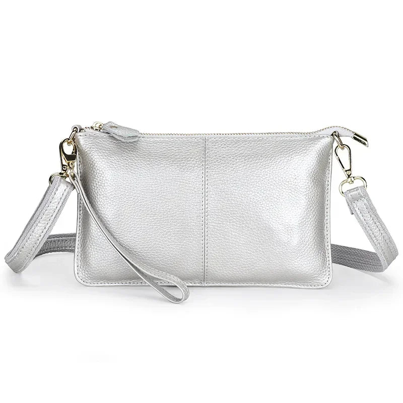 Silver Rectangle Crossbody Bag
