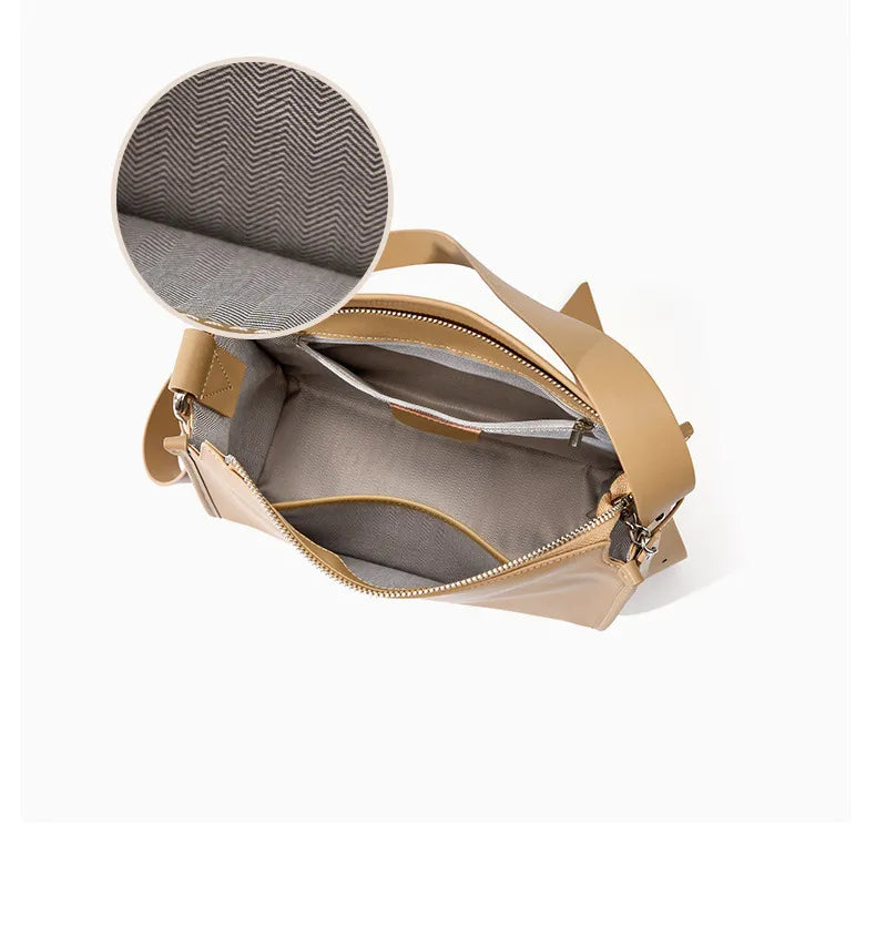 Hélène | Tan leather crossbody bag