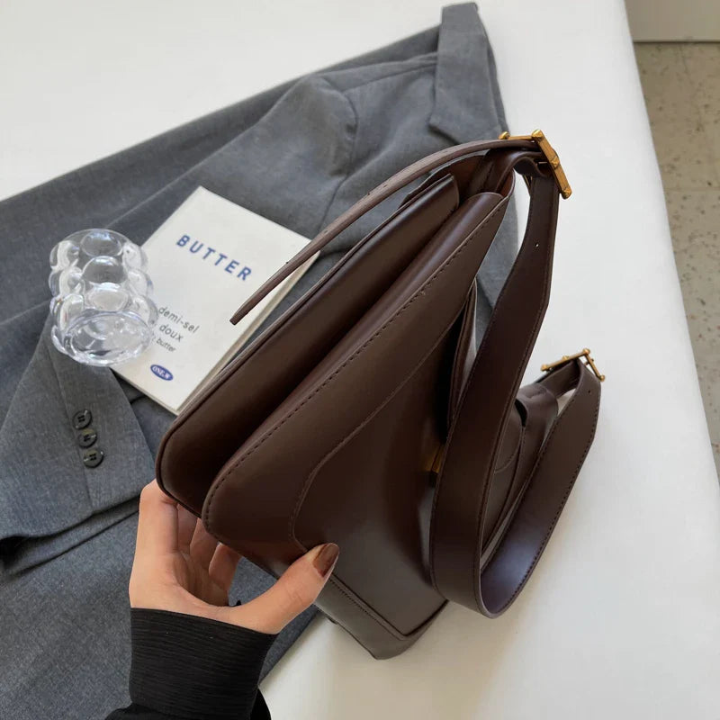 Brown crossbody shoulder bag
