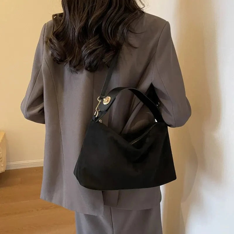 Suede shoulder bag