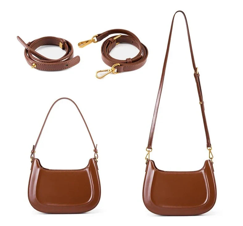 Gwladys | Burgundy Leather Crossbody Bag