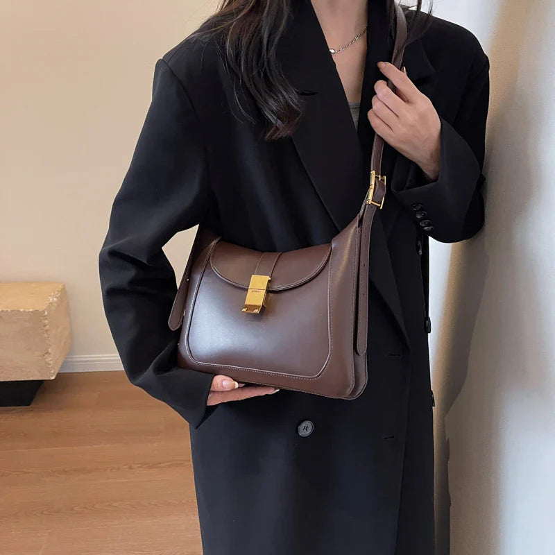 Brown crossbody shoulder bag