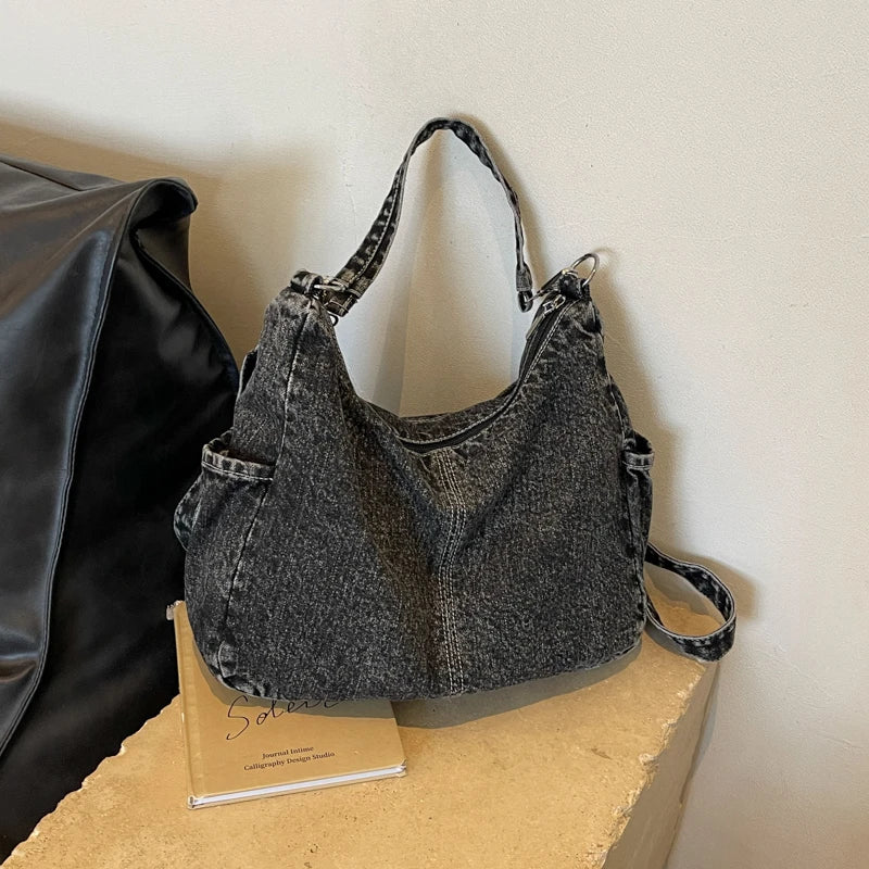 Denim Crossbody Shoulder Bag