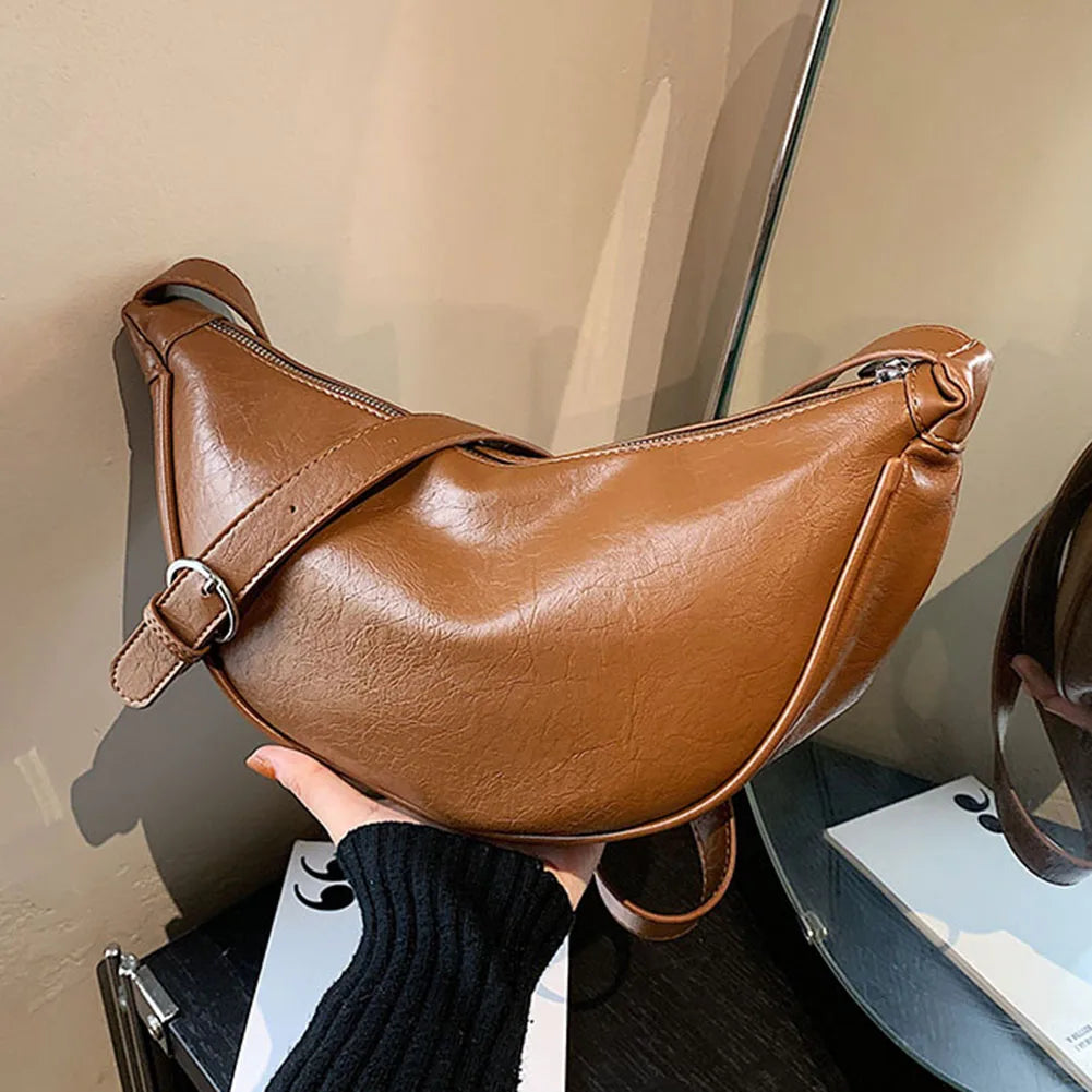 Oriane | Red Crescent Crossbody Bag