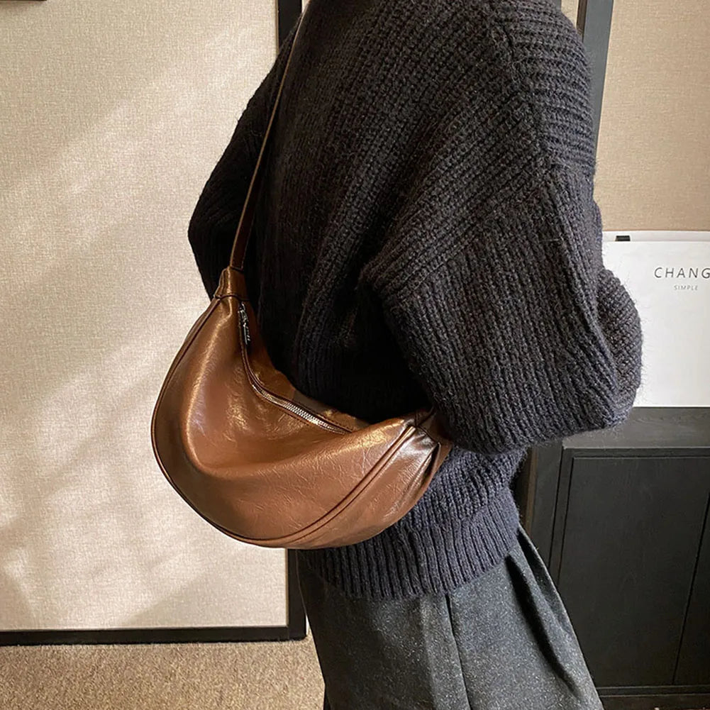 Red Crescent Crossbody Bag