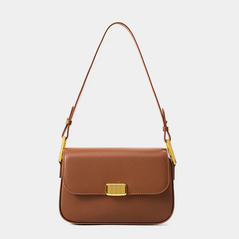 Thalia | Brown Leather Crossbody Bag