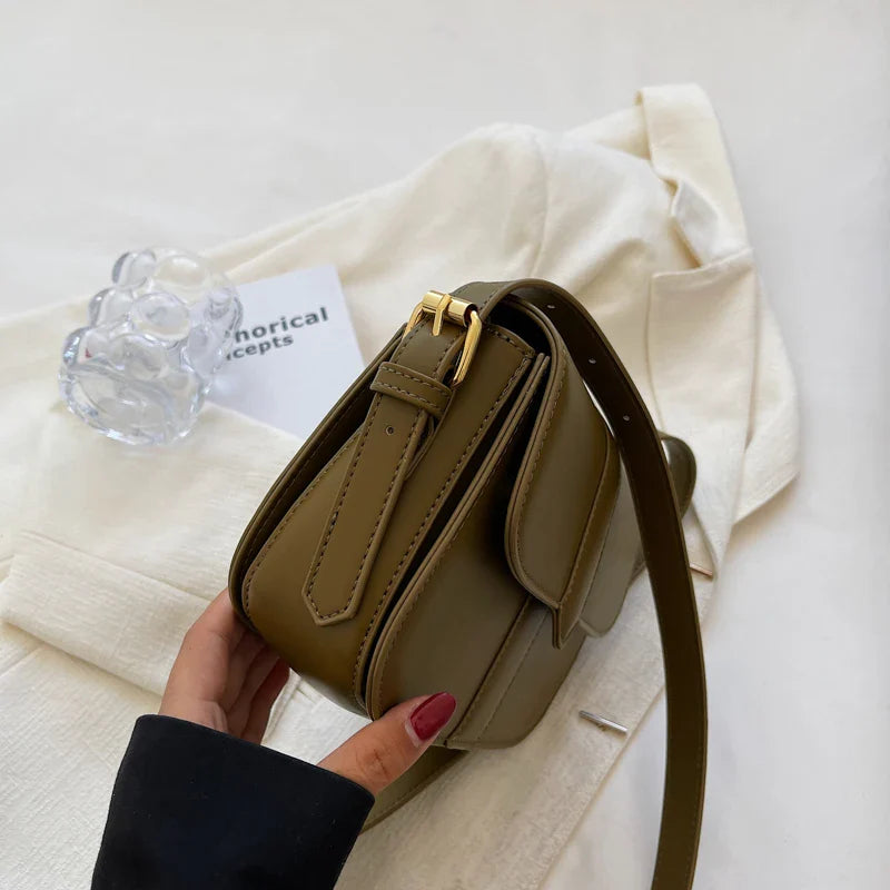 Khaki Crossbody Shoulder Bag