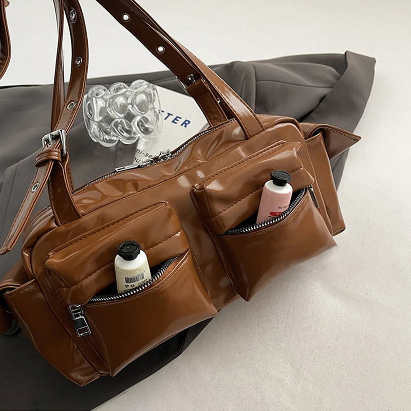 Céline | Yellow Multi-pocket Korean Shoulder Bag