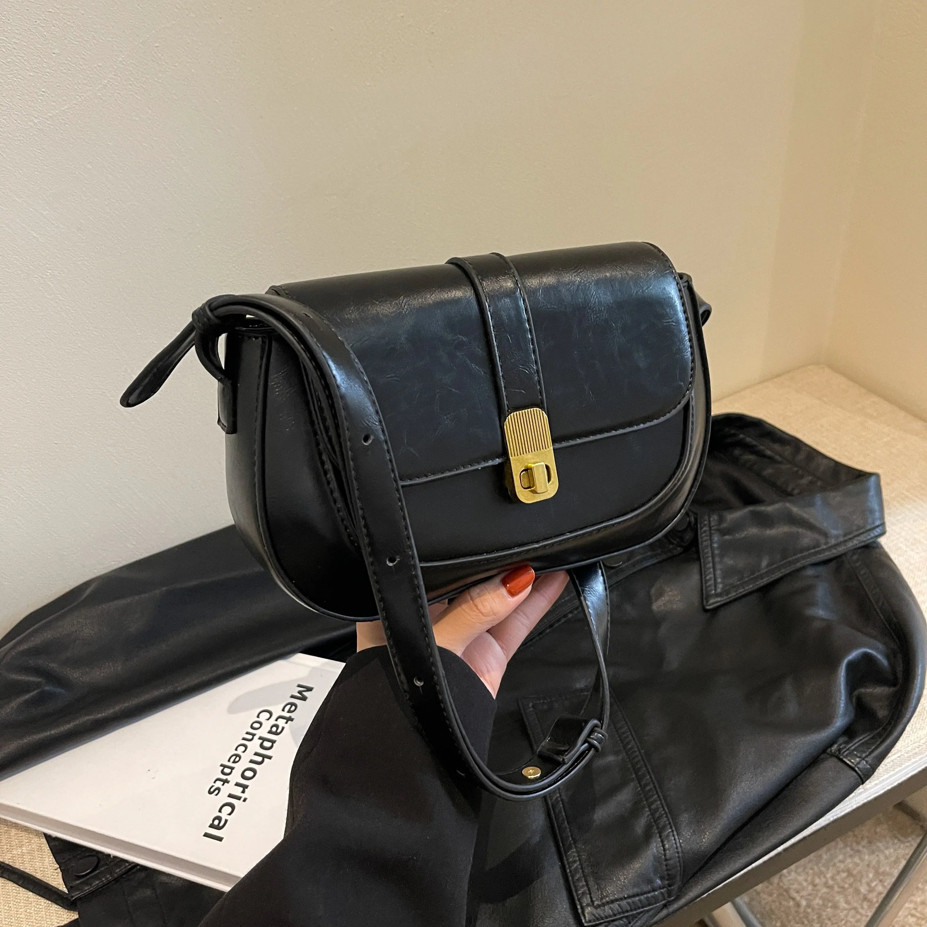 Vintage Brown Crossbody Bag
