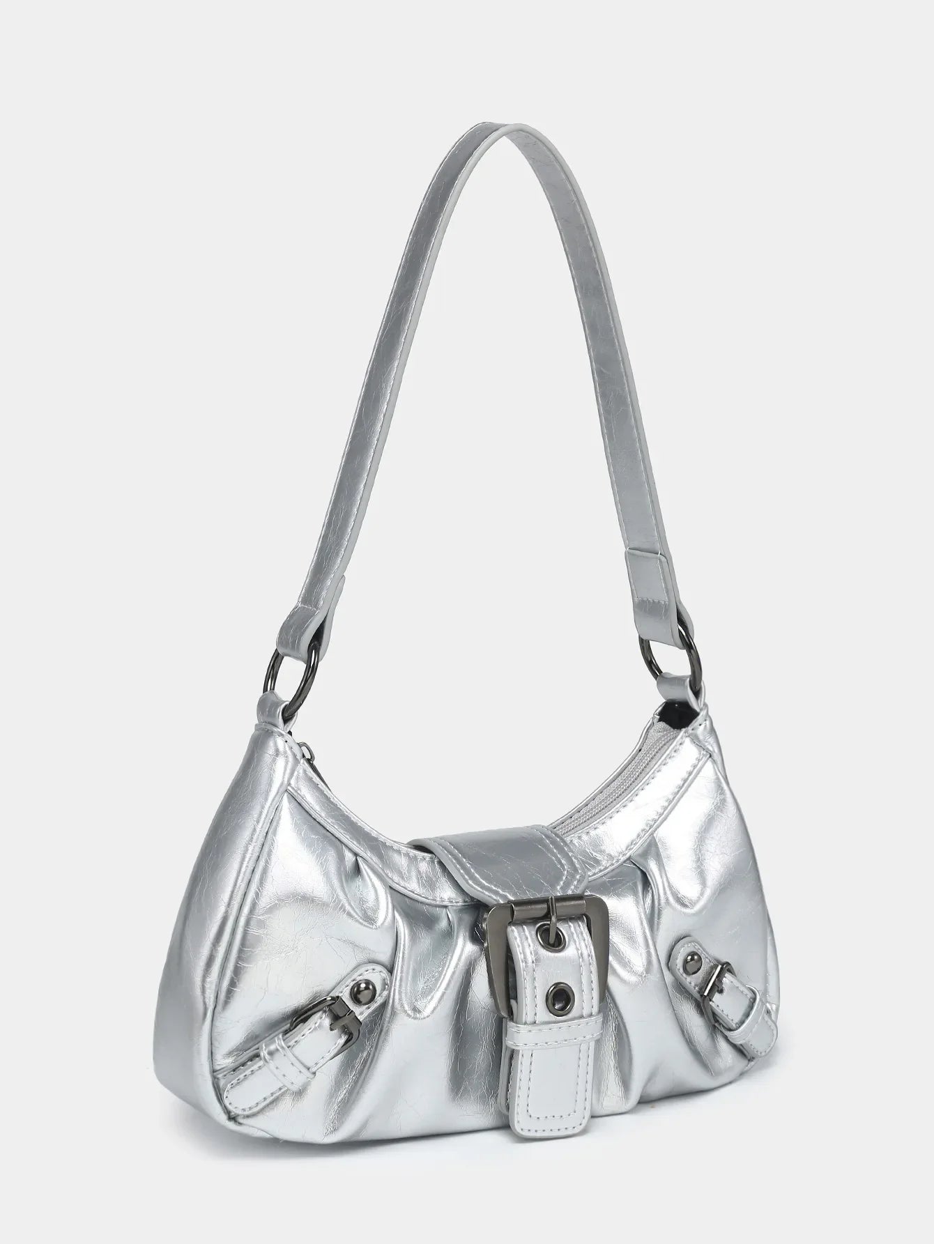 Astrid | Silver Crescent Bag