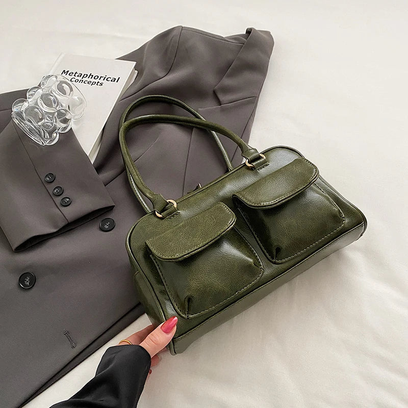 Leather shoulder bag