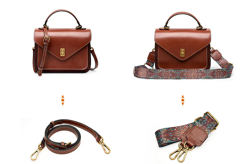 Élisa | Mini Brown Crossbody Bag