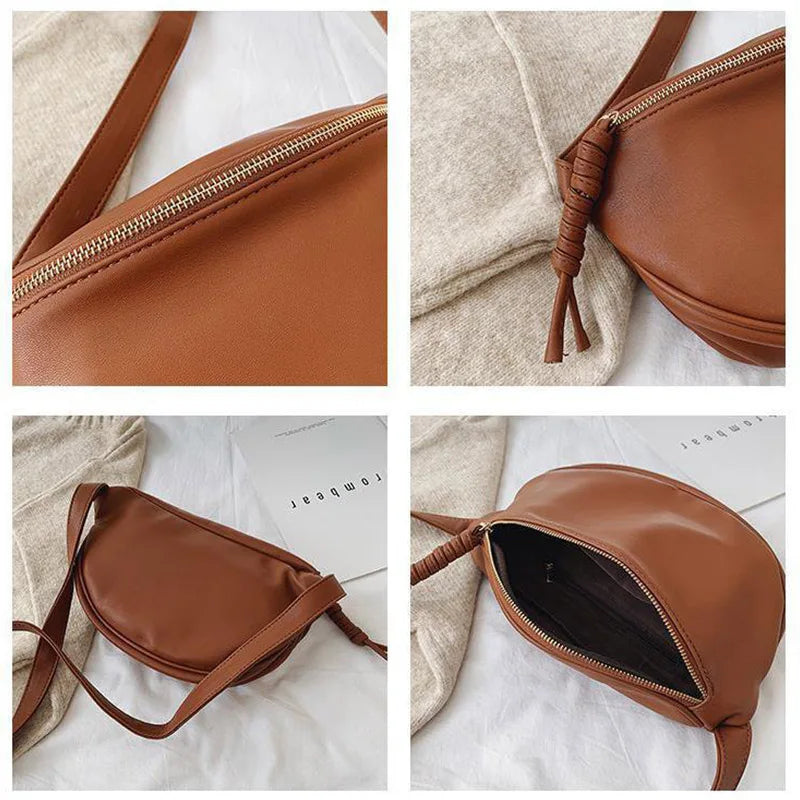 Brown Leather Crossbody Bag