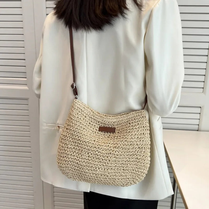 Mini Straw Crossbody Bag
