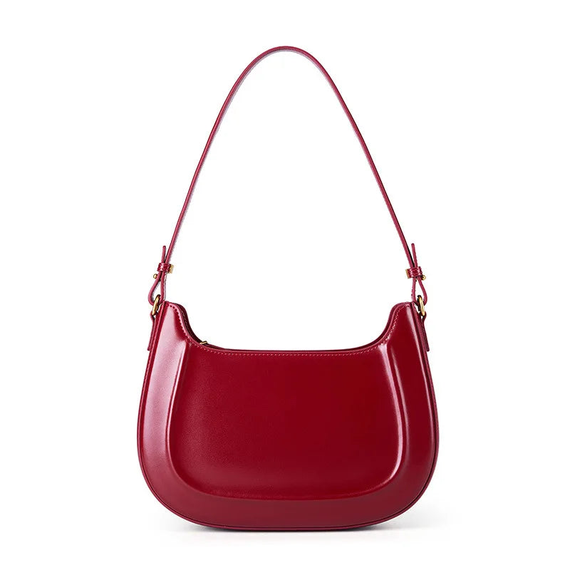 Burgundy Leather Crossbody Bag