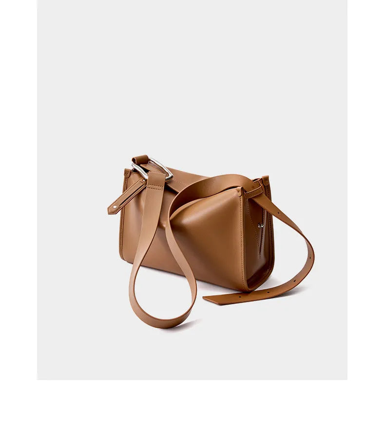 Tan leather crossbody bag