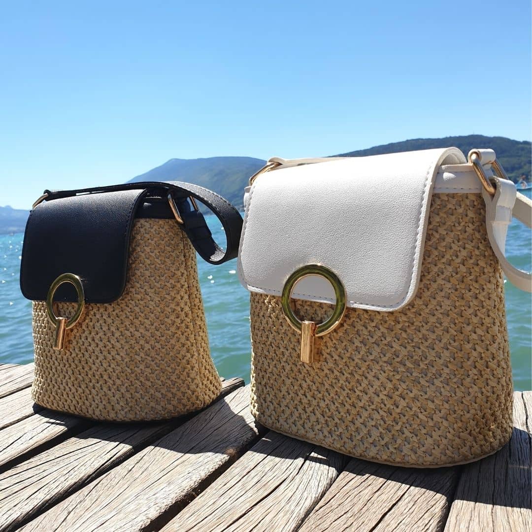 Wicker Bucket Bag