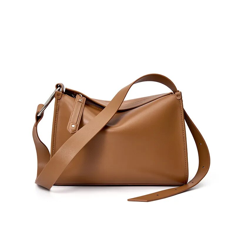 Tan leather crossbody bag