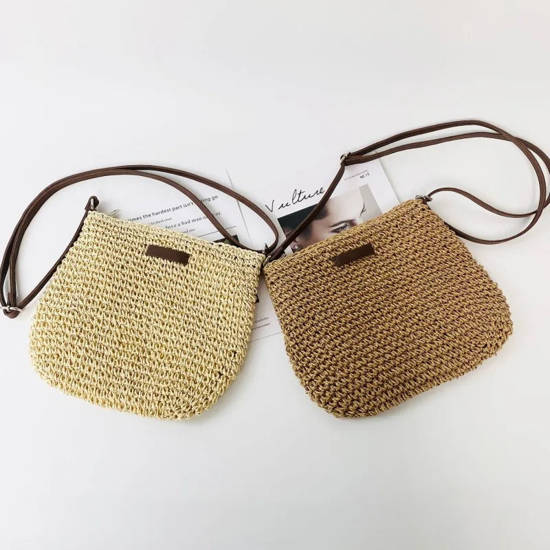 Mini Straw Crossbody Bag
