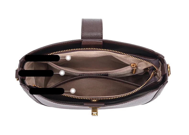 Gwenaëlle | Brown leather Crossbody Bag