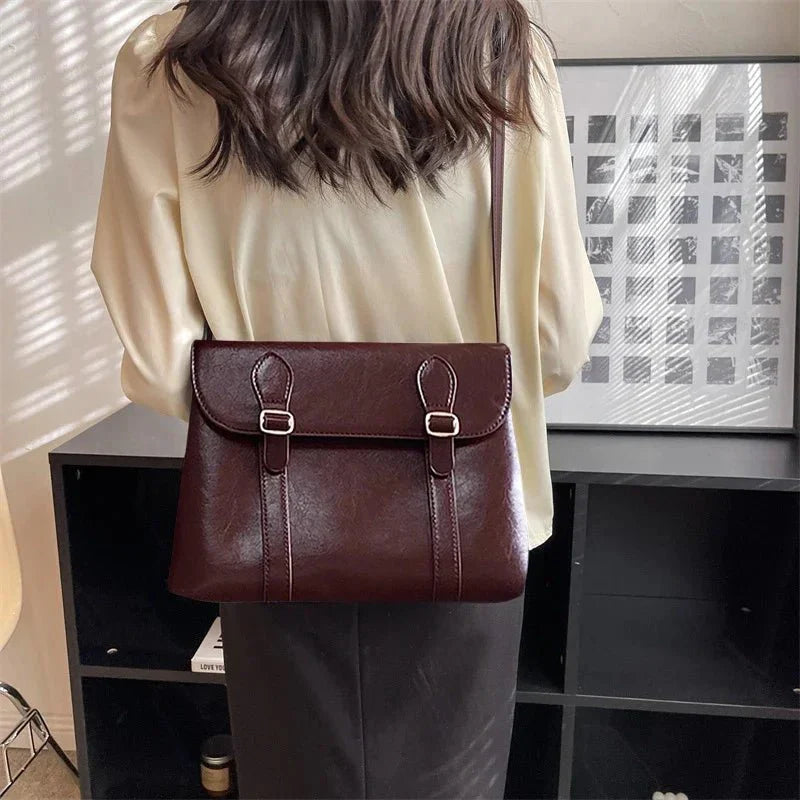 Vintage Burgundy Crossbody Bag