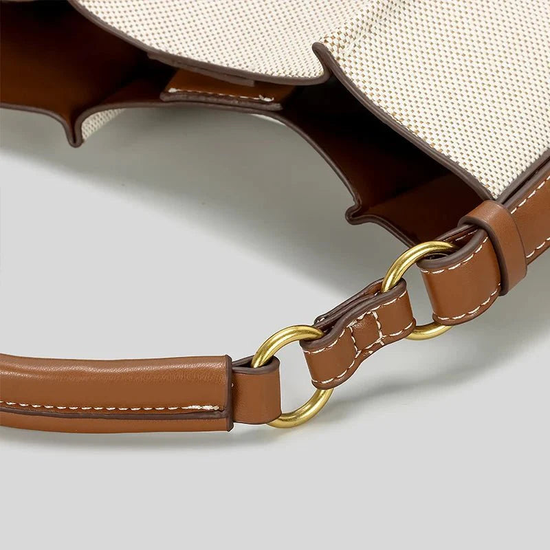 Leather Bucket Crossbody Bag