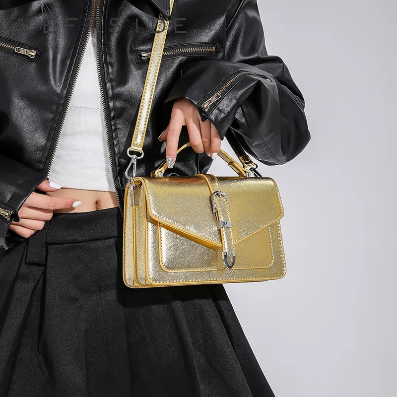 Léonie | Gold Crossbody Bag