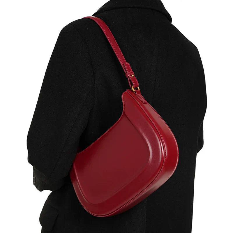 Gwladys | Burgundy Leather Crossbody Bag