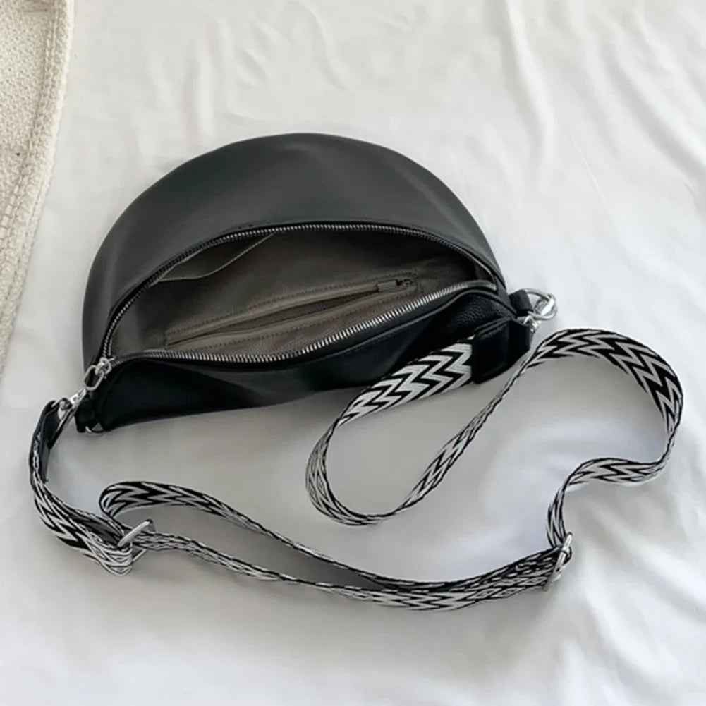 Josette | Black Leather Crossbody Bag