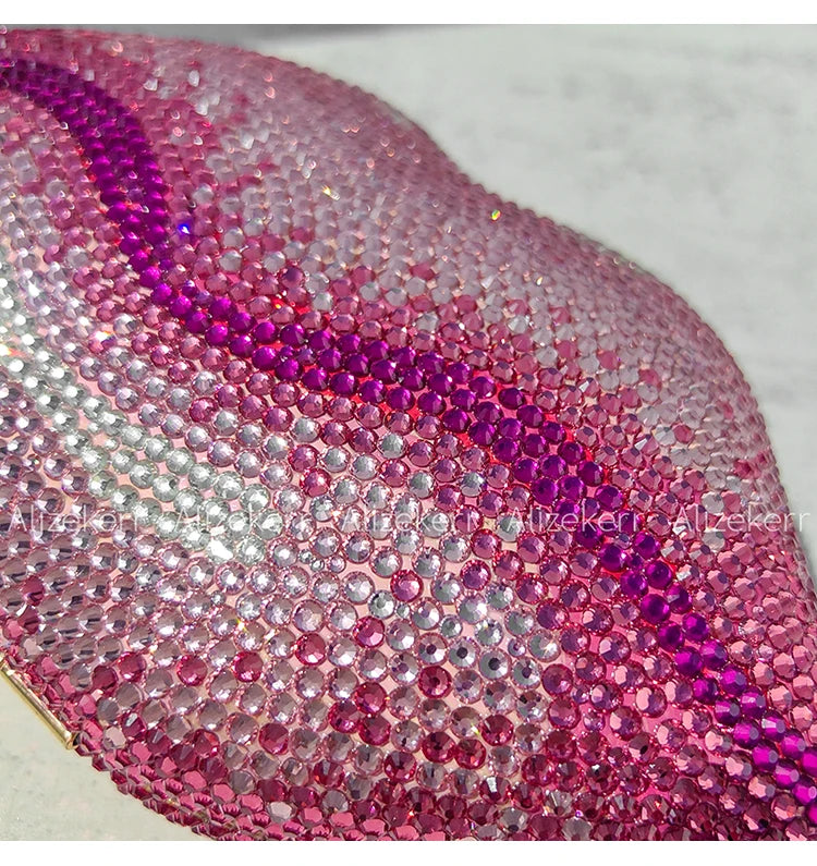 Maïté | Lips Crystal Evening Handbag
