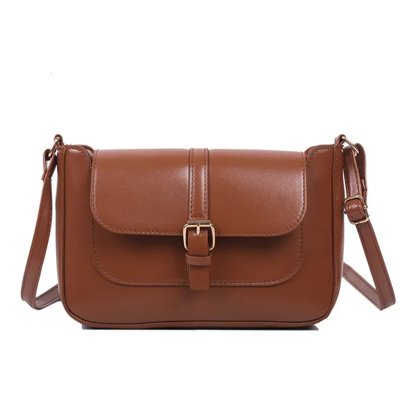Elif | Brown Leather Crossbody Bag