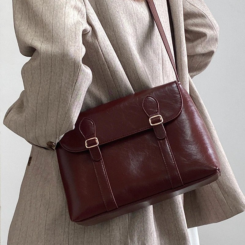 Vintage Burgundy Crossbody Bag