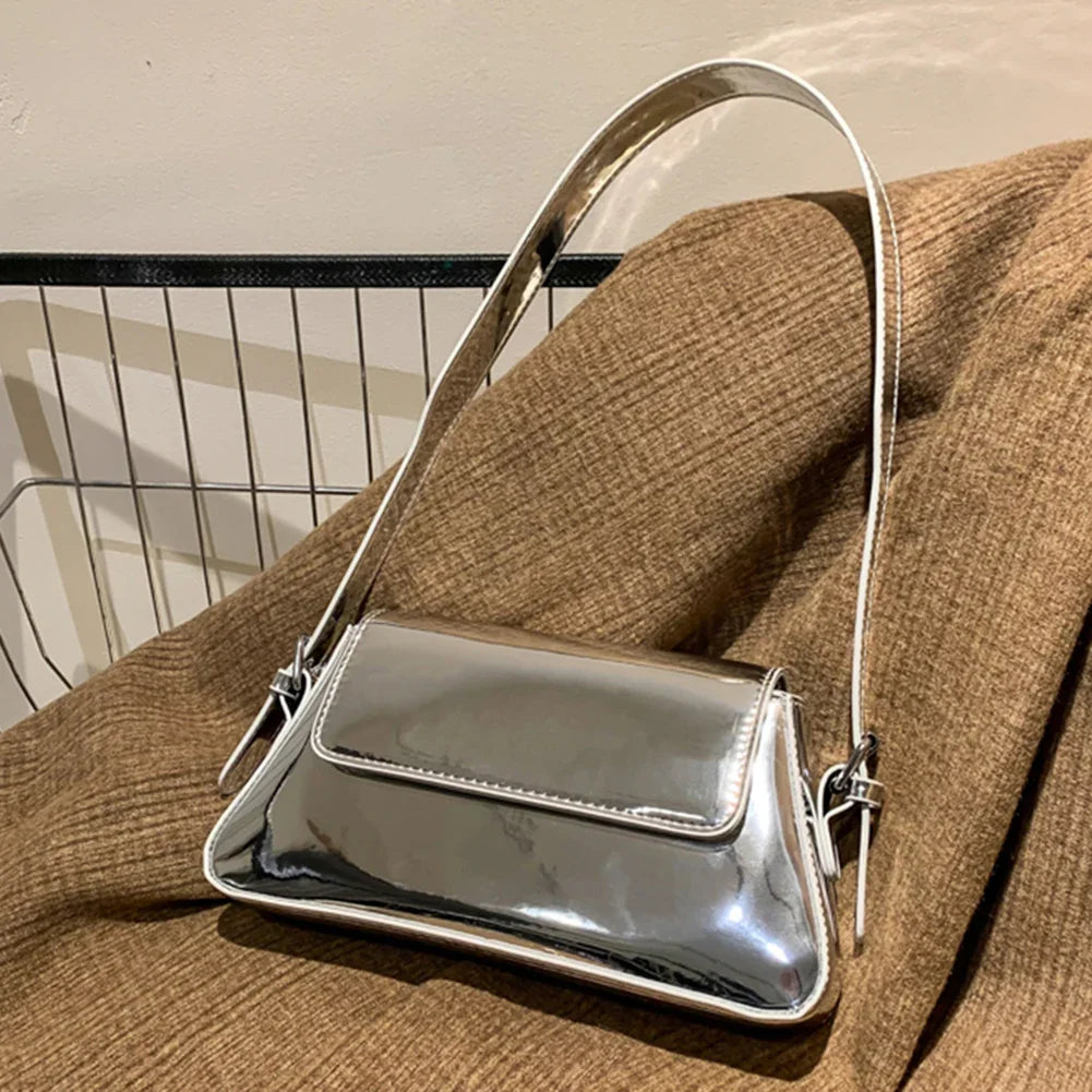 Silver shoulder bag