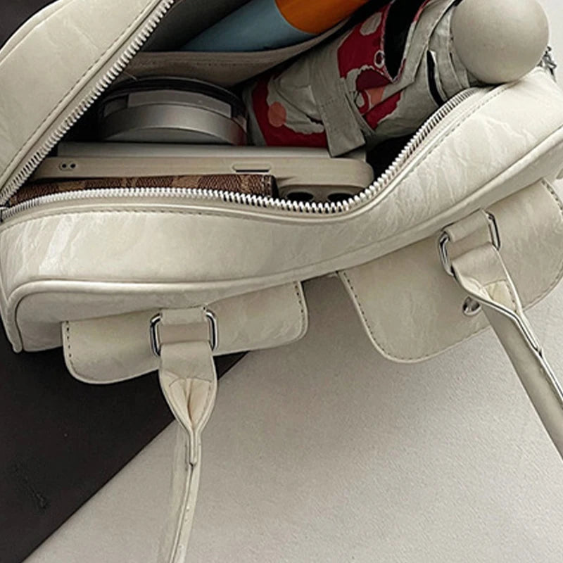 Fabienne | Pink Leather Korean Shoulder Bag