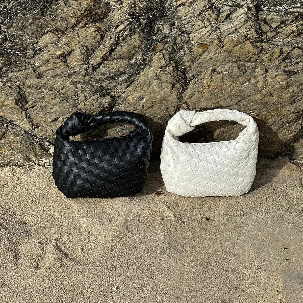 Ambre | Mini Leather Half Moon Bag