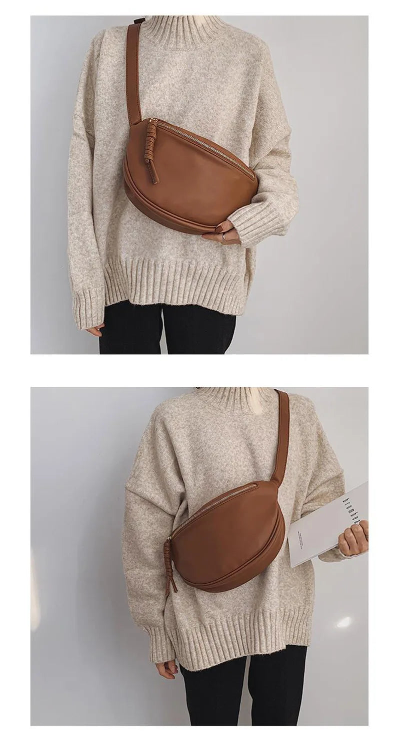 Brown Leather Crossbody Bag