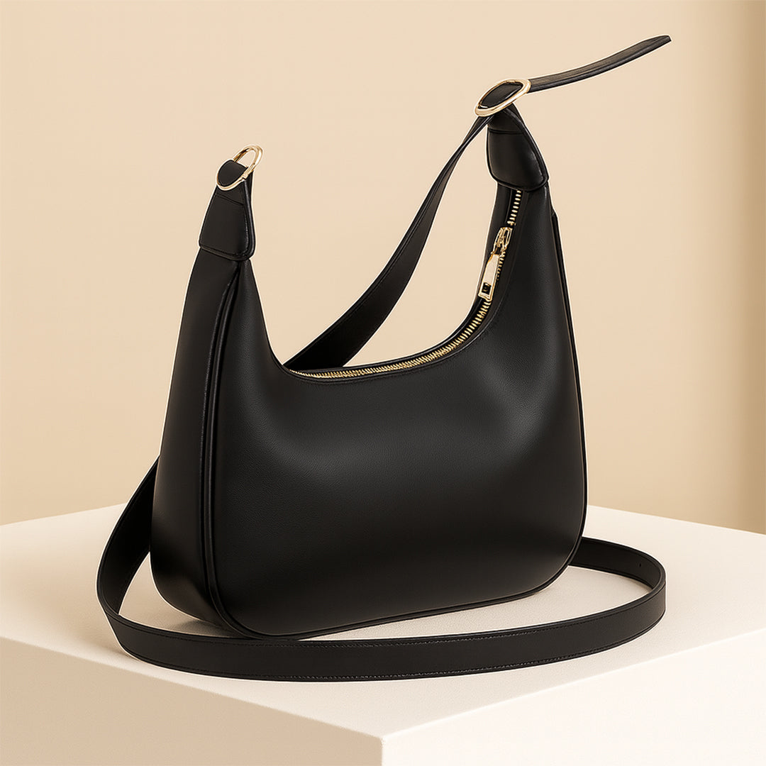 Océane | Crescent Leather Crossbody Bag
