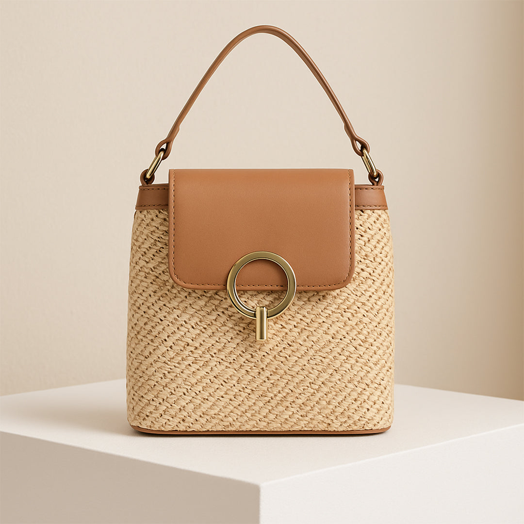 Sarah | Wicker Bucket Bag