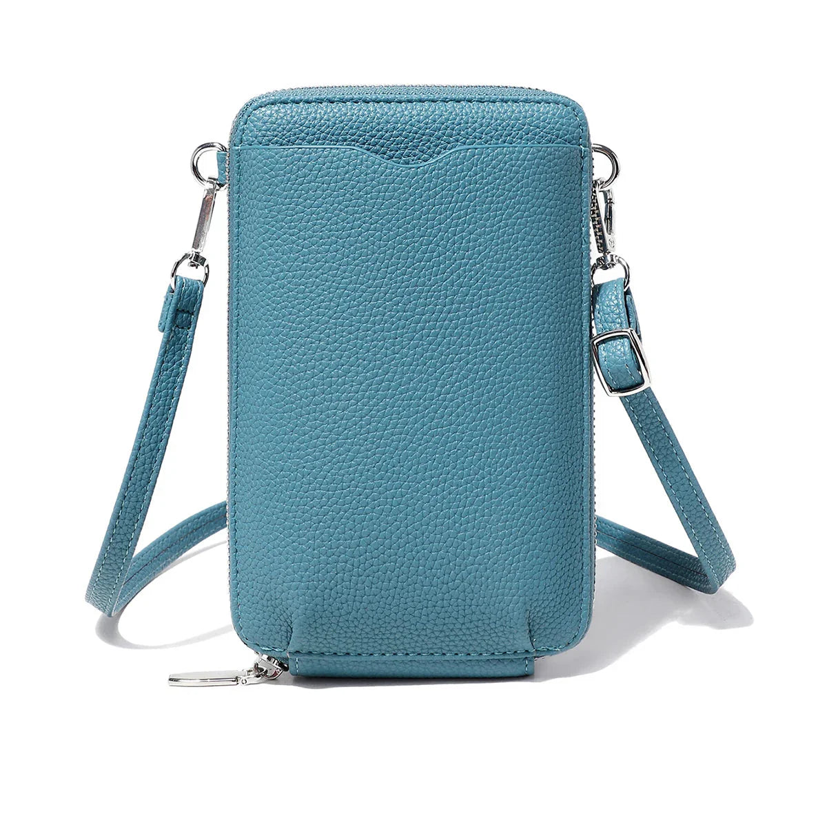 Blue Leather Crossbody Bag