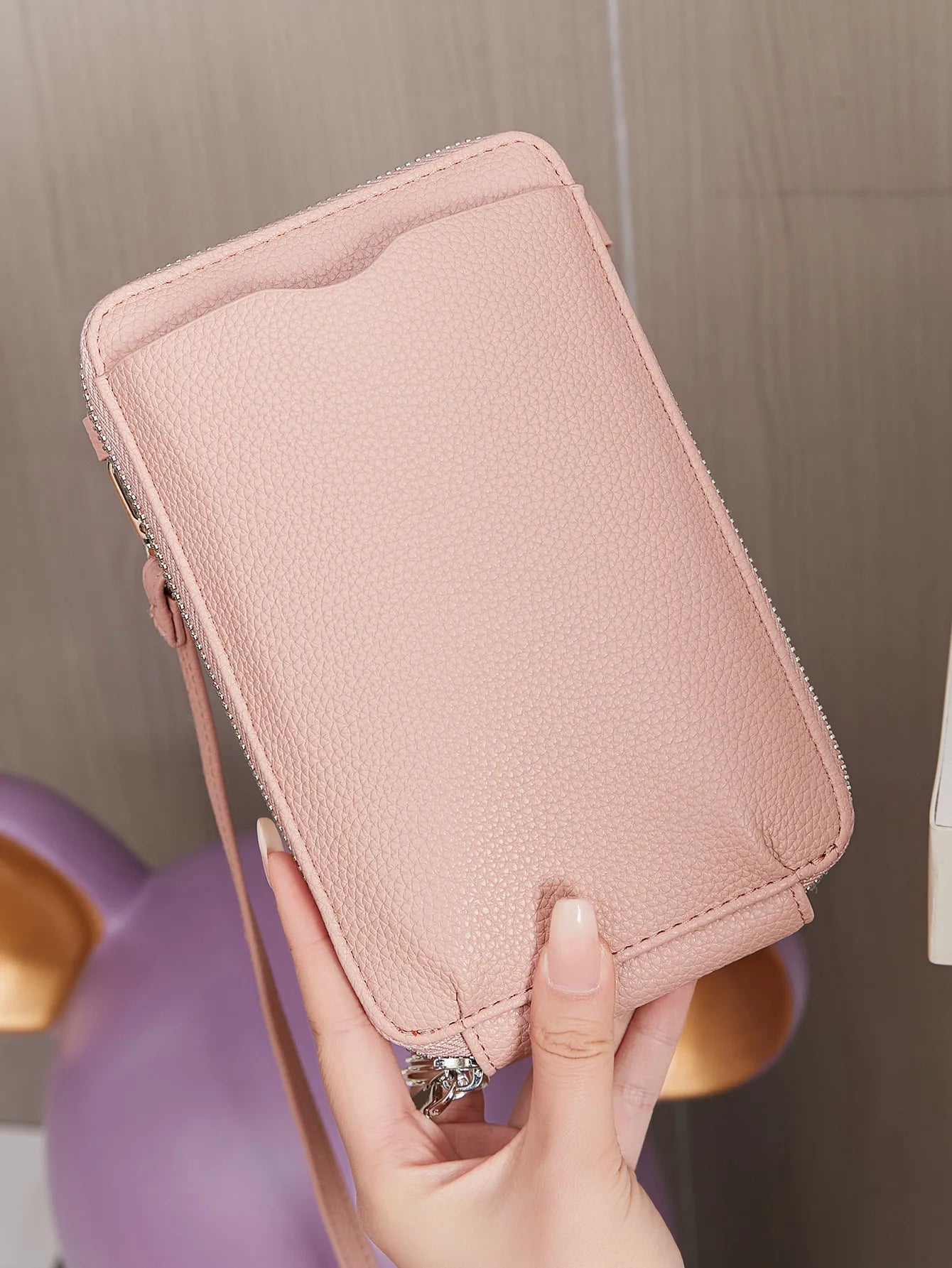 Blue Leather Crossbody Bag