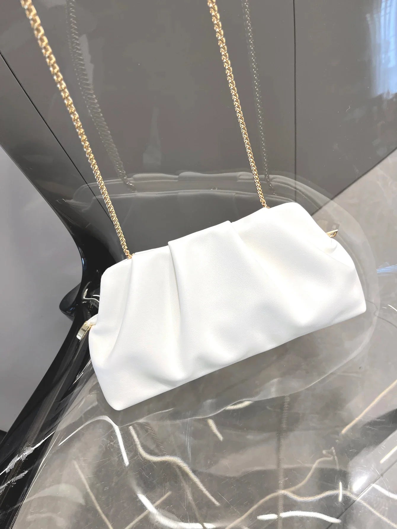 Irène | Mini Gold Crossbody Bag