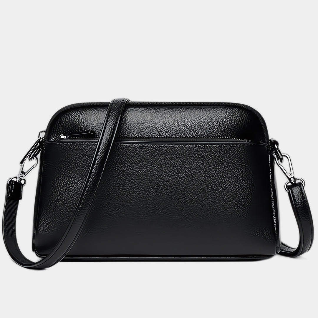 Leather crossbody shoulder bag