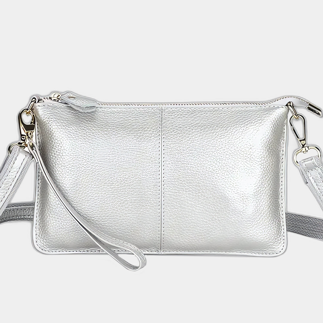 Silver Rectangle Crossbody Bag