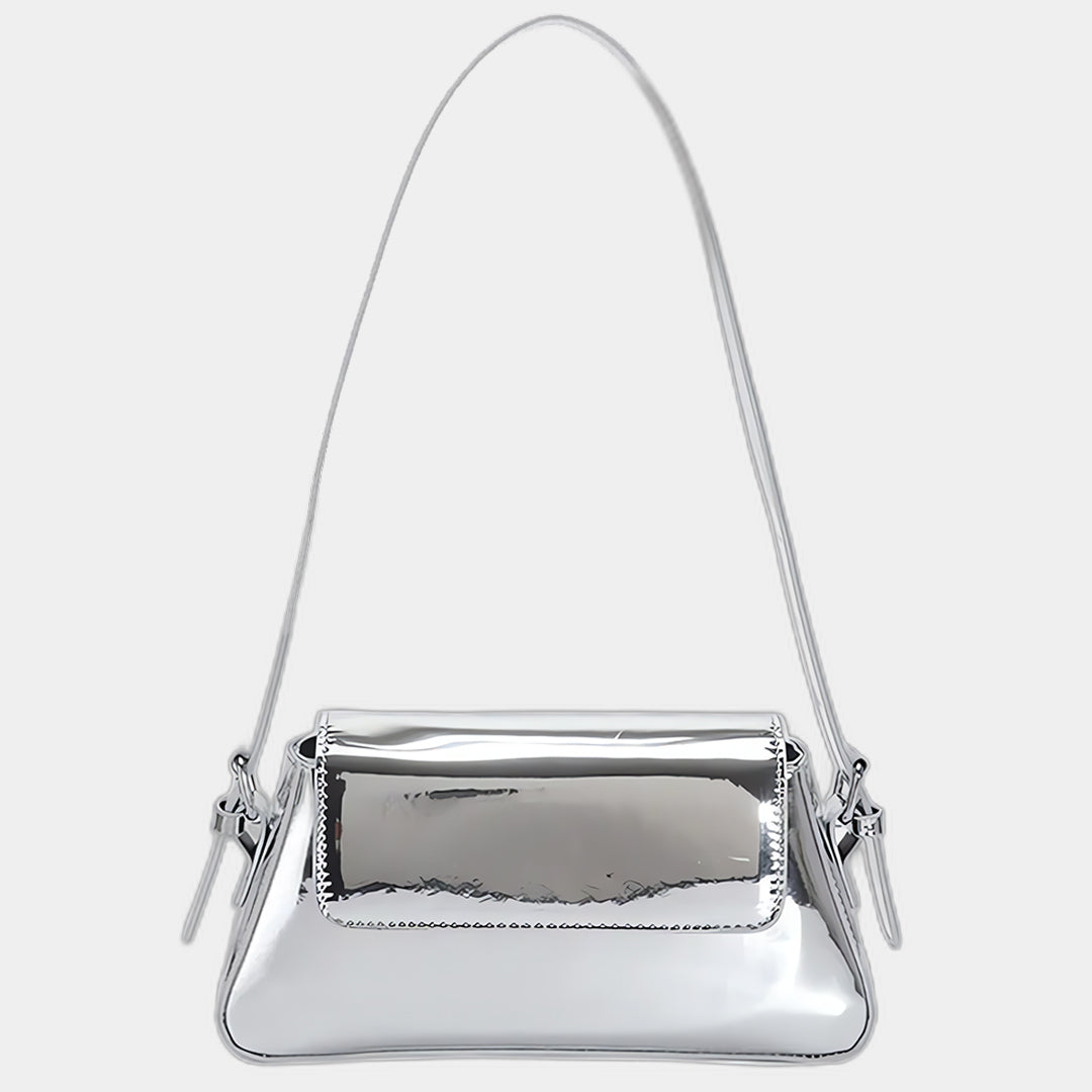 Silver shoulder bag