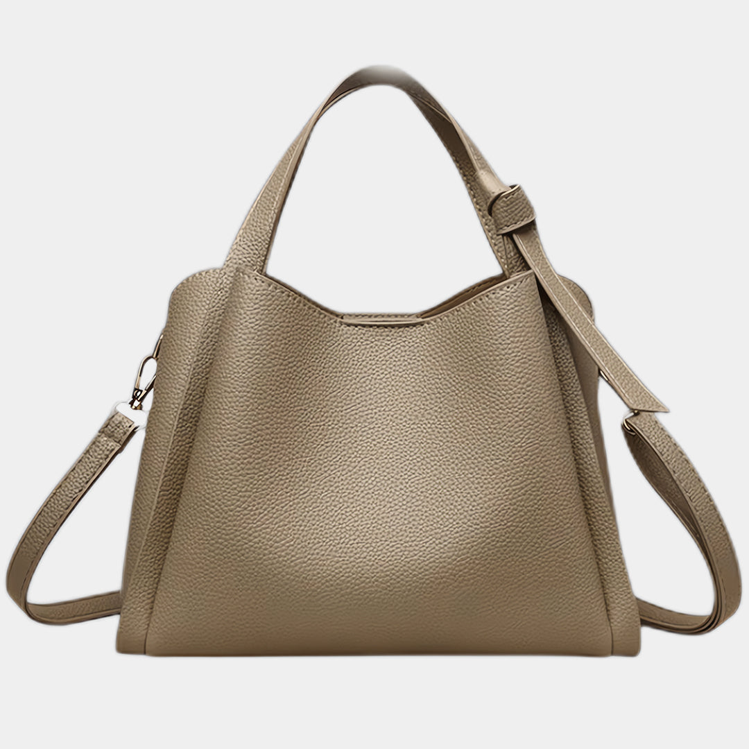Leather Bucket Crossbody Bag