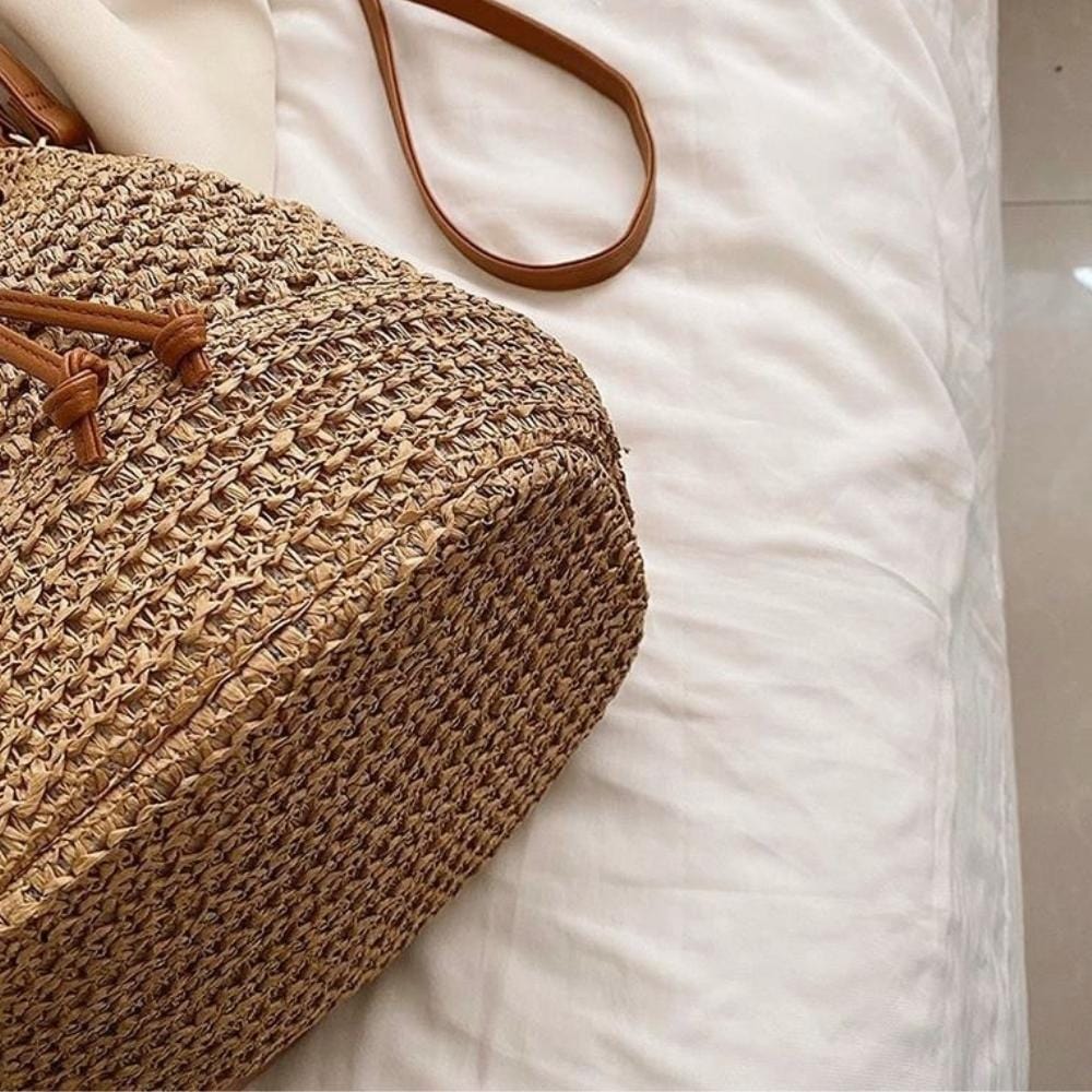 Geneviève | Straw Bucket Bag
