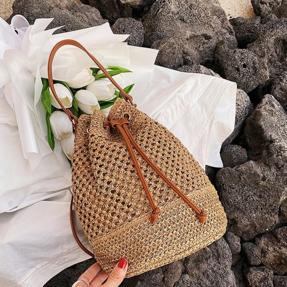 Straw Bucket Bag